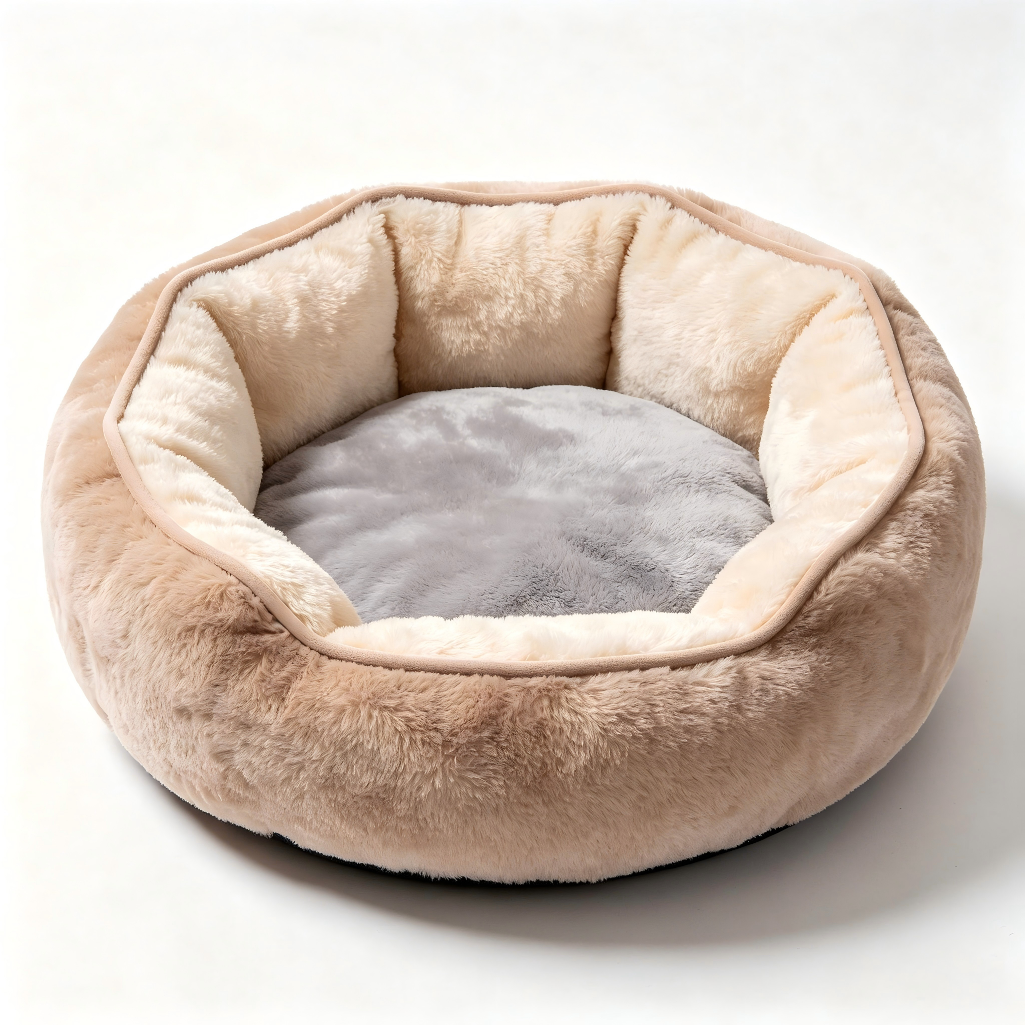 Soft Plush Washable Cat Bed Non Slip Indoor Pet Nest Bed - 图片 2