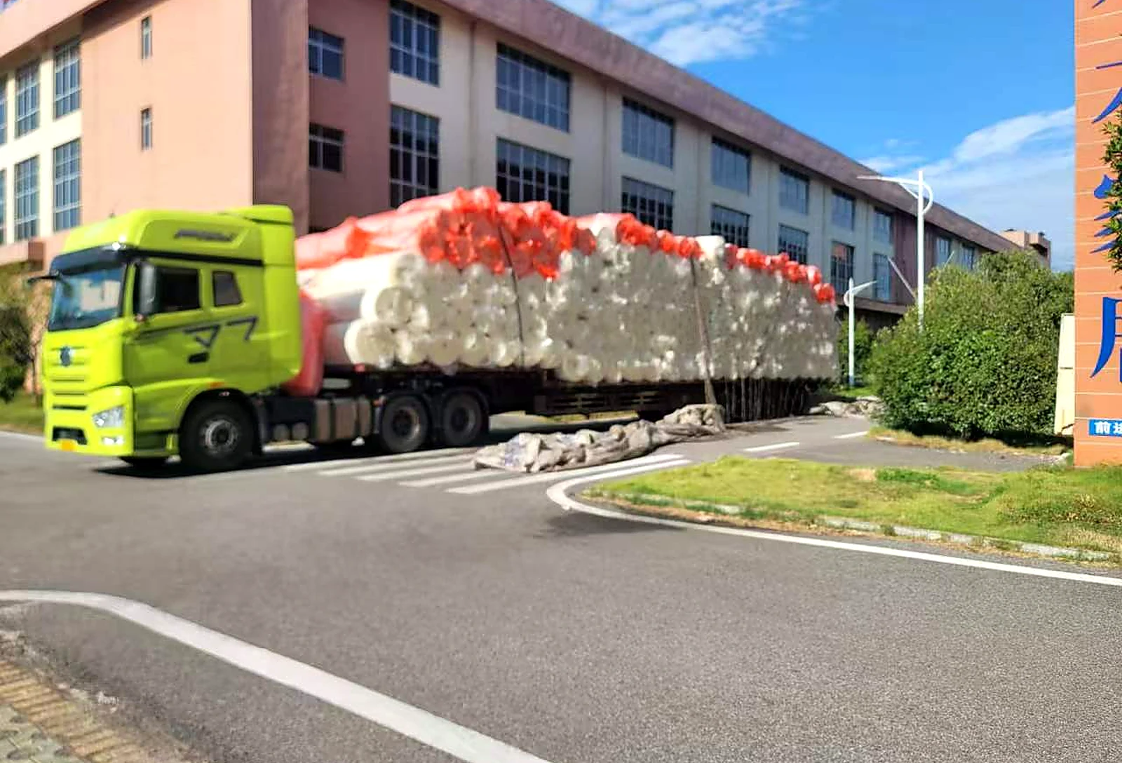 WoolPetal factory export loading for bulk pet product shipments