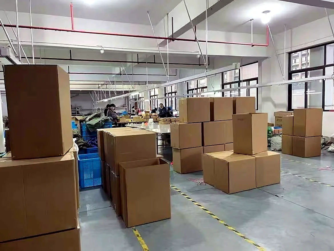 Pet products being packed for wholesale orders in the WoolPetal factory